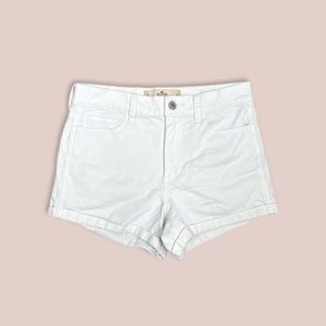 Hollister High Rise White Jean Shorts - SIZE 5 - W27